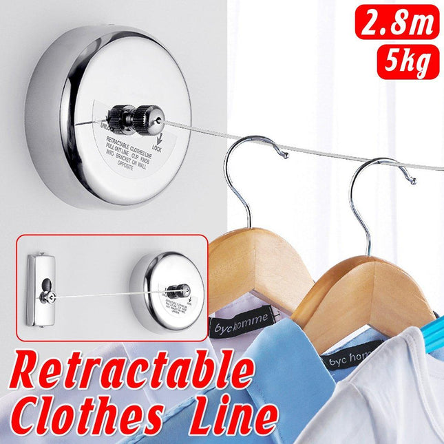 Retractable Clothesline Indoor Outdoor Hotel Laundry No Drilling Drying Line