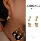 Long Natural Freshwater Pearl Earrings Elegant Women High-End Jewelry Gift