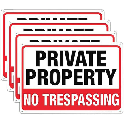 4PCS Reflective Surveillance Warning Signs Metal Security Camera Notice Durable