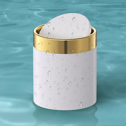 Mini Round Desktop Trash Bin Multifunctional Household Storage Organizer Bin