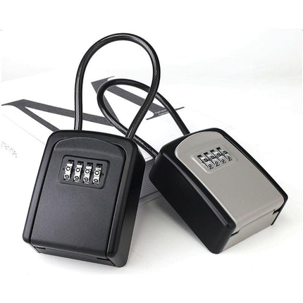 Portable Key Lock Box Hanging Combination Storage Organizer for Home Security