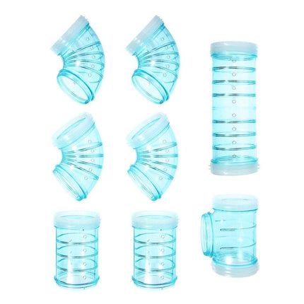 8X Hamster Cage Tunnel Squirrel Guinea Pig Hedgehog Small Animals Tube Toy - Aimall