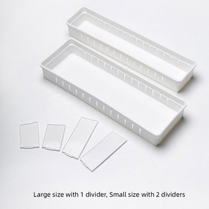 4PCS Drawer Storage Organizer Box Multi Compartment Kitchen Tableware Sorting