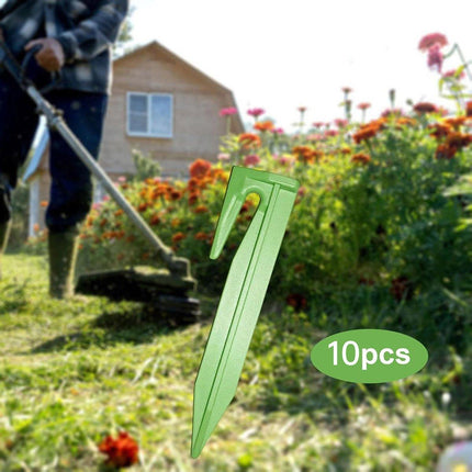 10pcs Ground Peg Lawn Mower Boundary Fixing Stakes Heavy Duty Garden Nails
