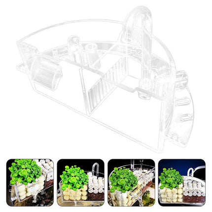 Round Fish Tank Filter Box Aquarium Trickle Box Small External Top Quiet Water Purification Three-in-One Filter