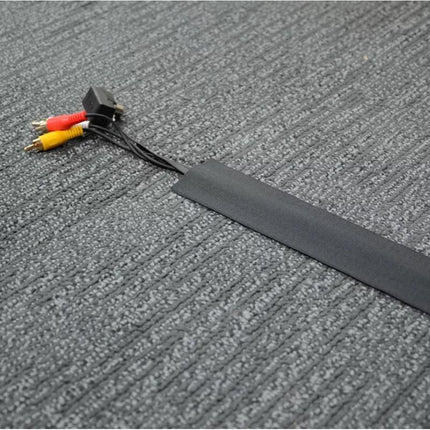 Cable Cover Nylon Sticky Wire Protector Floor Blanket Reusable Cord Tube Cover - Aimall