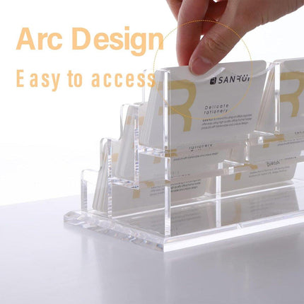 Acrylic Business Card Holder Multi Layer Organizer Desk Display Stand Office