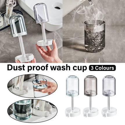 3Colours Bathroom Dustproof Toothbrush Holder Toothpaste Storage Rack Essentials