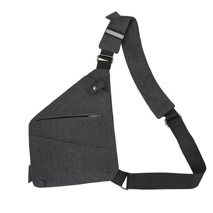 Waterproof Bag Personal Anti Theft Shoulder Man Pocket Portable Chest Travel Grey - Aimall