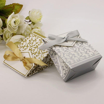 100pcs European Wedding Candy Boxes Dream Paper Box Favour Treat Packaging