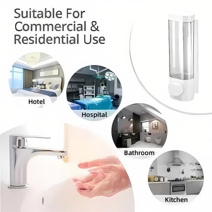 Wall Mounted Soap Dispenser Manual Press Shower Gel Bottle for Hand Sanitizer