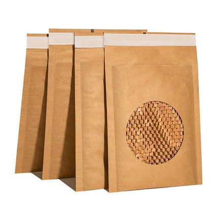 100PCS Honeycomb Wrap Bags Kraft Paper Cushion Eco Friendly Protective Wrapping - Aimall