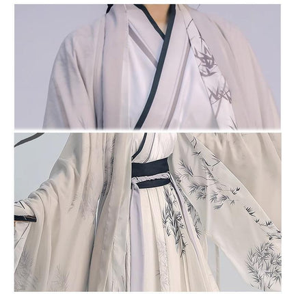 Hanfu Dress Women Ancient Chinese Traditional Fairy White Bamboo Costume Summer - Aimall