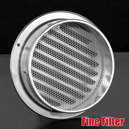 Stainless Steel Exhaust Fan Vent Outlet Flat Hood for Bathroom Kitchen Outlet