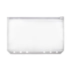 12x A5/A6/A7 Binder Pocket Zipper 6 Holes PVC Document Filling Bags Clear Kit - Aimall