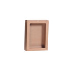 50PCS Kraft Paper Packing Box With Transparent PVC Window Drawer Display Gift Boxes Aimall