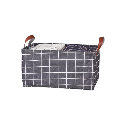 2pcs Foldable Cotton Linen Storage Baskets Home Organizer Box Office Supplies