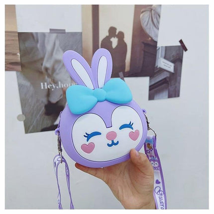 Kids Girls Cute Mini Crossbody Bag Silicone Coin Purse Shoulder Bag Wallets Gift - Aimall