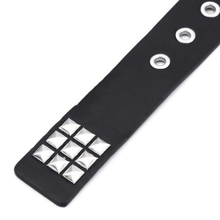 2PCS Square Rivet Belt Punk Style Jeans Waist Belt for Men and Women Fashion