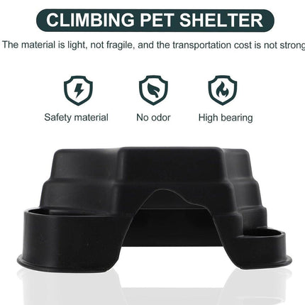 Plastic Reptile Hide Box Cave with Food Basin Easy Clean Snake Hiding Landscape