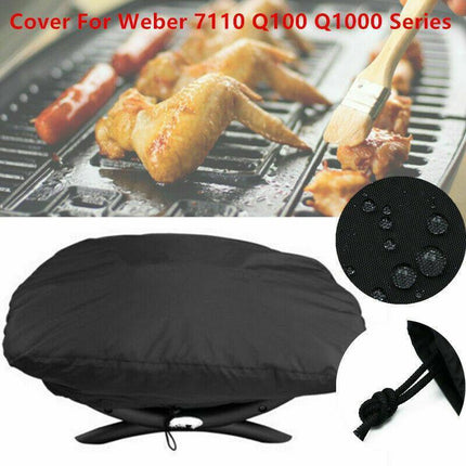 Outdoor BBQ Barbecue Grill Cover Waterproof Dustproof For Weber 7110 Q1000 - Aimall