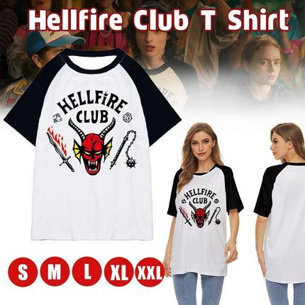 Stranger Things Hellfire Club Short Shirt Sleeve Baseball Unisex T-Shirt S~XXL AU - Aimall