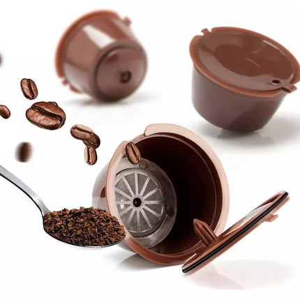 2 Sets Coffee Filter Pod dolce gusto Nescafe Capsule Cup Reusable Pod Refillable - Aimall
