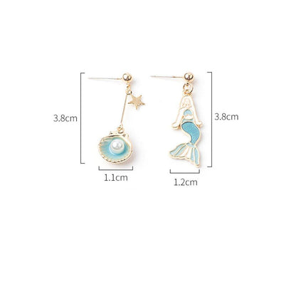 Geometric Cartoon Earrings Cute Fun Fashion Jewelry Gift for Daily Wear
