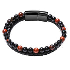 Tiger Eye Natural Stone Beaded Bracelet Women Men Elasticity Bangle hand Jewelry - Aimall