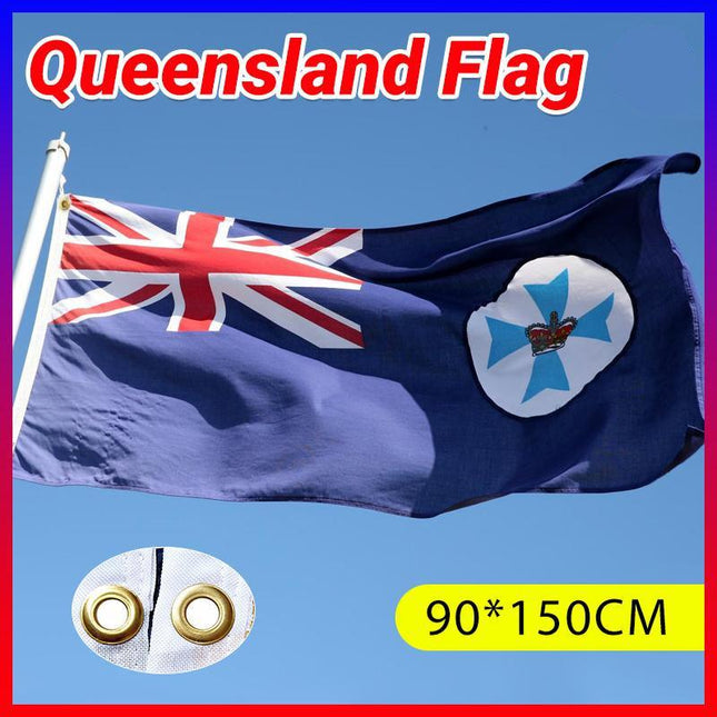 1500 x 900 MM Queensland Flag LARGE Qld State Australian Flag - Aimall