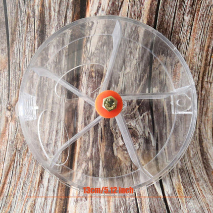 Parrot Foraging Toy Bird Chew Wheel Food Dispenser Divider Box Cage Accessory