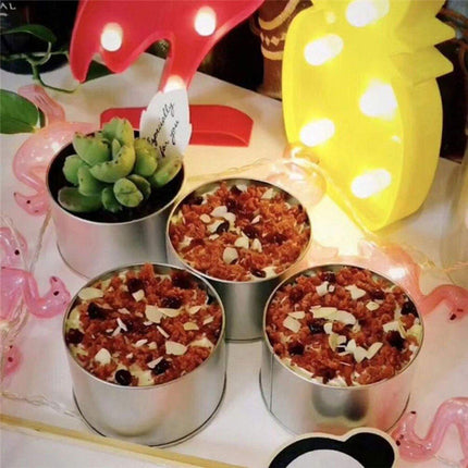 10pcs Open Window Cake Tin Box Bakery Biscuit Packaging Storage Tin Box Set
