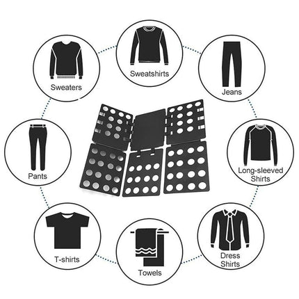 Folding Clothes Board Laundry Organizer Shirt Pants Tidy Storage Tool Easy Use