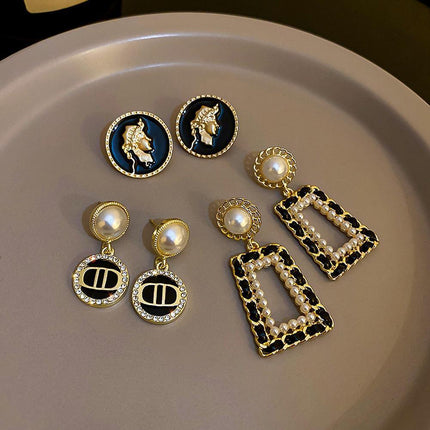 Gorgeous Vintage Black White Earrings Various Styles Women Jewelry Best Gift - Aimall