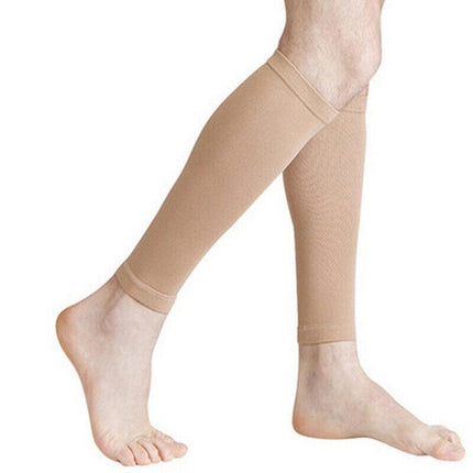 Compression Socks Leg Calf Foot Support Sleeve Relieve Varicose Veins Stockings Nude - Aimall