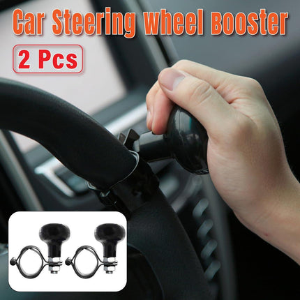 2PCS Car Steering Wheel Booster Auxiliary Ball One Hand Turn Saver Driving Aid
