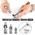 3pcs Universal Adapter Socket Set Steering Wrench Fitting Tool Kit for Repair