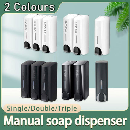 Hotel Wall Mounted Soap Dispenser Bathroom Shampoo Shower Gel Hand Soap Box
