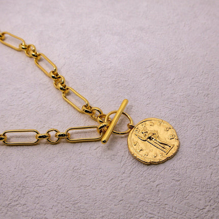 Chain Vintage OT Clasp Necklace Elegant Jewelry for Women Fashion Necklace