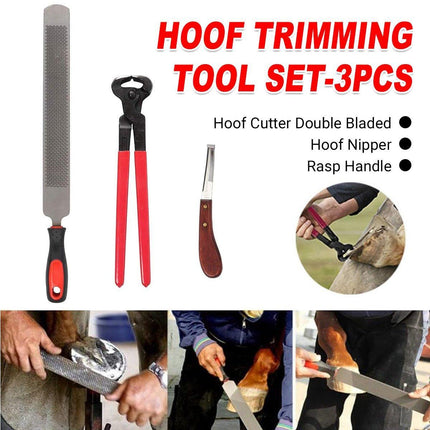 14 Inch Shoe Repair Tool Set Pliers Knife File Horseshoe Shear Hoof Trimming Kit