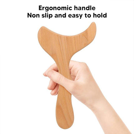 Beechwood Massager Meridian Scraping Board for Body Muscle Relaxation Tool