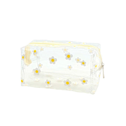 2PCS Large Capacity Transparent PVC Travel Bag Women Portable Wash Storage Bag