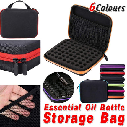 Portable 63 Compartment Essential Oil Bottle Organiser 1-3ML Storage Carry Bag