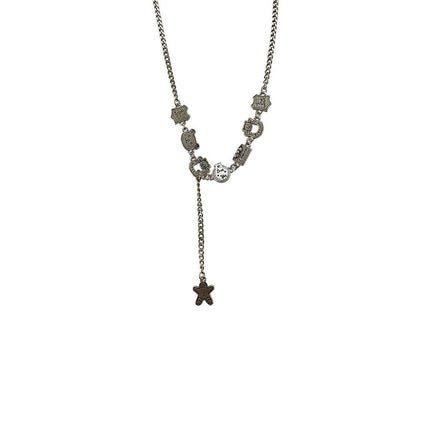 Gingerbread Man Tassel Necklace Womens Sweater Chain Fashion Jewelry Gift