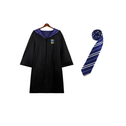 AU Harry Potter Gryffindor Ravenclaw Slytherin Robe Cloak Tie Costume Wand Scarf - Aimall