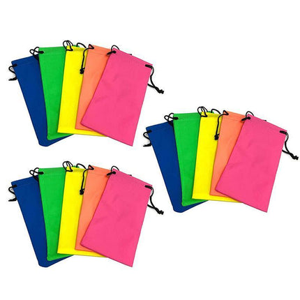 5PCS Cleaning Clothes Sunglasses Pouch Glasses Case Soft Eyeglasses Bag Random - Aimall