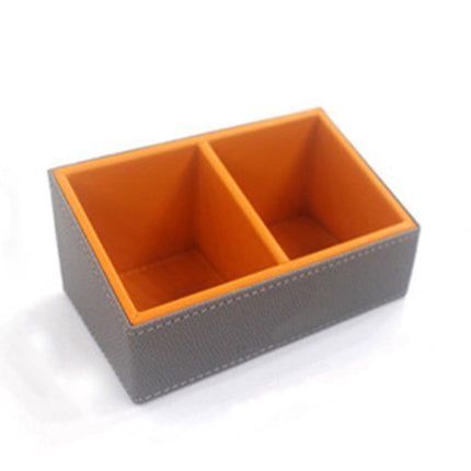 Beveled Double Compartment Tea Caddy Hotel Room Organizer for Sugar Tea Bags