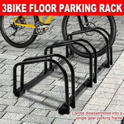 3 Bike Floor Parking Rack Instant Storage Stand Bicycle Cycling Portable