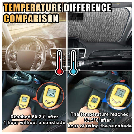 Windshield Sunshade Thicken 5-Layer Insulation Sun UV Rays Bubble Shield Cover