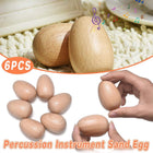 6pcs Musical Percussion Instruments Wooden Egg Shakers Rhythm Rattle For Kid Toy
